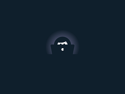 Night coder icon illustration logo mascotte