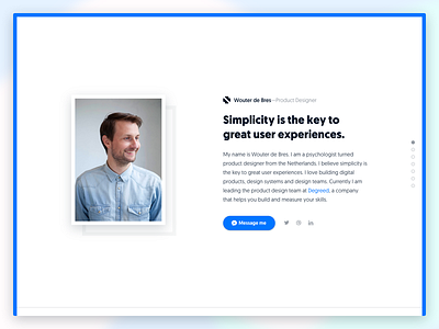 Portfolio Redesign blue minimal portfolio redesign ui web website