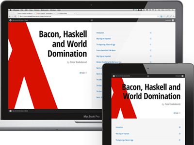 Bacon, Haskell and World Domination clean e book responsive swiss website