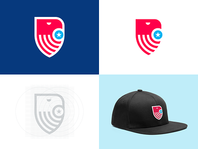 Vice.run Logo america americana badge blue eagle logo logo grid red symbol usa vice president white