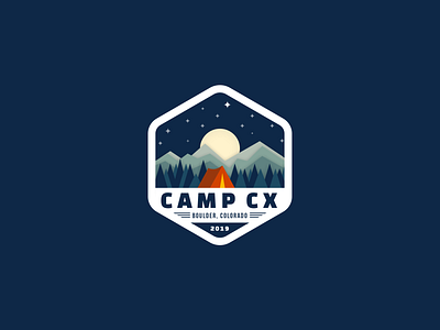 Camp CX Badge badge camp camping mountains outdoor