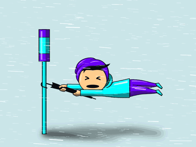 The Only Way I Can Do A Human Flag 2d animation adobe after effects adobe aftereffects adobe illustrator bus stop dribbble human flag illustration snow snowing wave warp windy winter