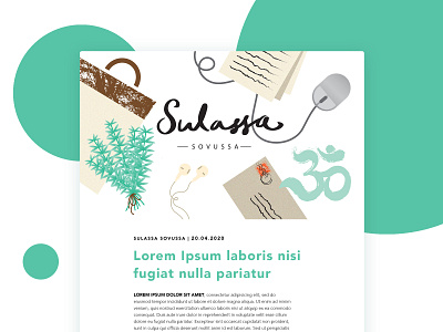 Sulassa Sovussa Blog Banner Design banner handlettering illustration illustrator vector