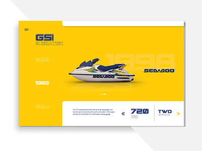 Seadoo Retro Model Evolution | Website Showcase Concept animation branding design identity illustration illustrator logo mobile typography ui vector web website