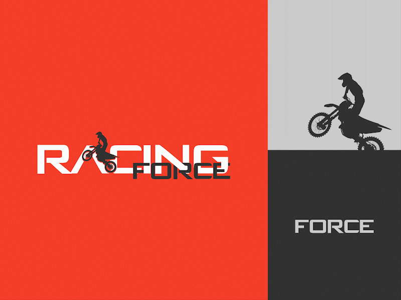 Racing Force | Logo Design Concept 🏁 branding design identity illustration illustrator lettering logo type typography vector