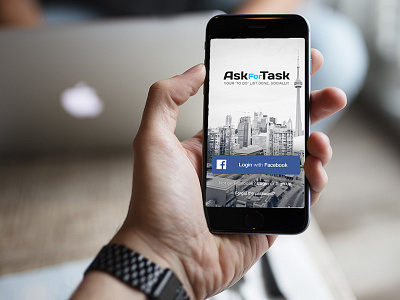 AskforTask IOS App app askfortask clean login mobile simplicity tasker uiux