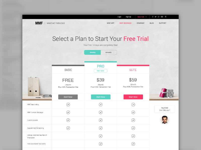 Pricing Table clean made with invision minimalistic mmf table pricing