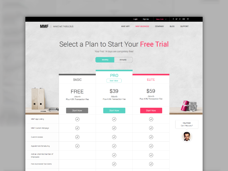 Pricing Table