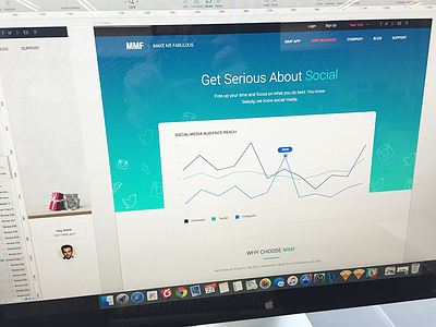 Get Social! clean graph landing minimalistic mmf product product page sketch social socialmedia