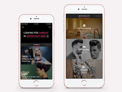 Explore the best in the city app best clean discover ios minimalistic salon spa tutorial
