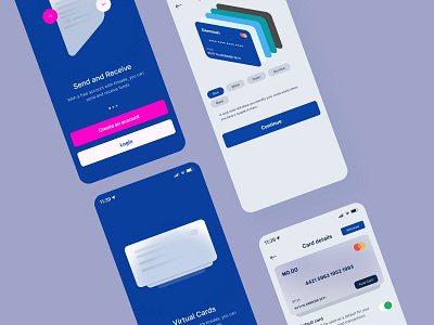 Fintech App - Mobile App cards design finance fintech mobile app ui