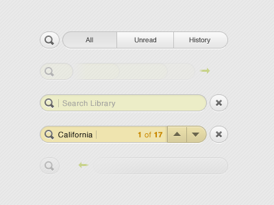 Search Interaction buttons search ui