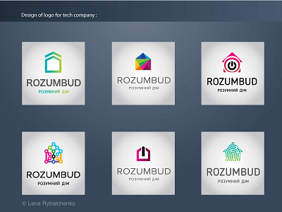 Rosumbud - smart home technologies design identity logo