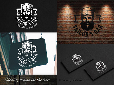 Sailor's Bar identity bar black design horeca logo sailor