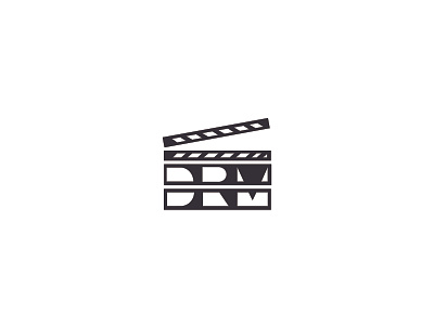 DALE R MURRAY Videographer branding clapperboard dale design icon illustration logo movie vector