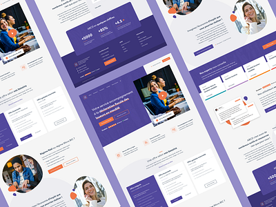 ABCD — Landing page footer header orange pricing purple real estate realestate reviews ui ux web webdesign website