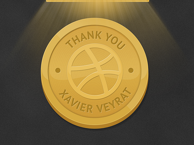 Here I am! Thank You Xavier ! coin debut draft dribbble gift new player thank you