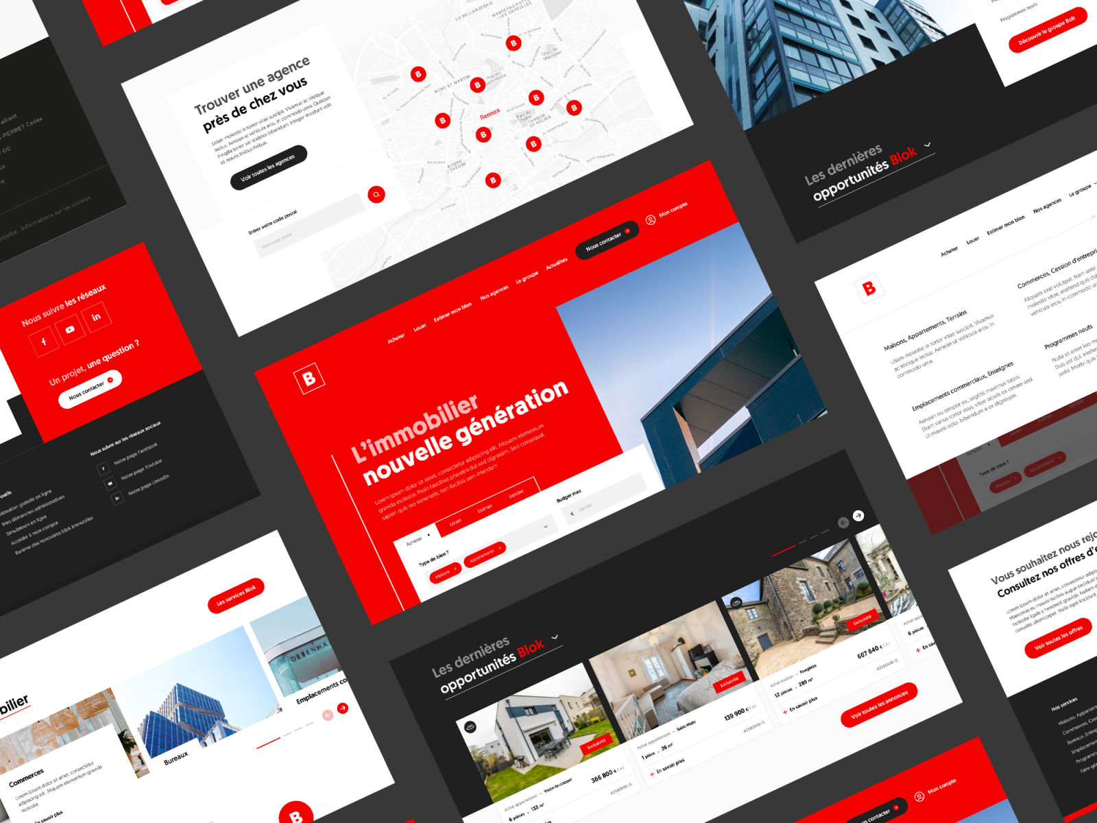 Blok — Refonte groupe immobilier by Undefined on Dribbble