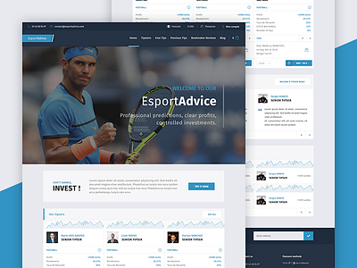 EsportAdvice - Homepage bet footer header stats testimonies webdesign website