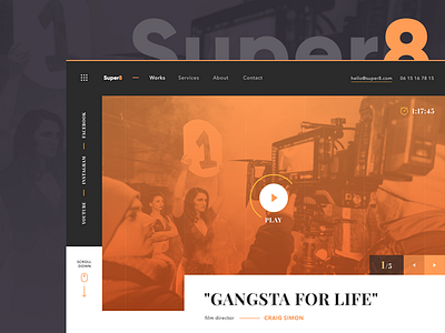 Landing page for Movie Production Studio