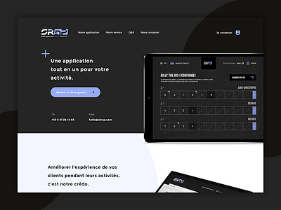 Skrap — Application Landing Page app black blue design logo photoshop ui web webdesign website