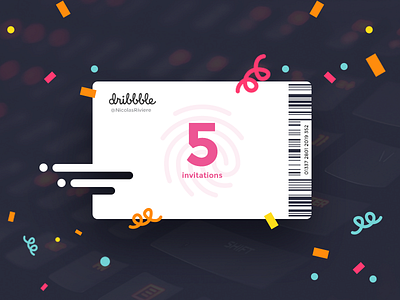 5 Dribbble Invitations