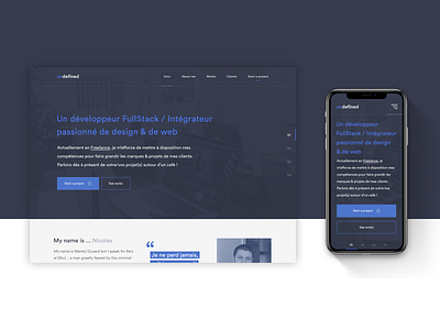 [NEW] Undefined.fr — Website blue branding dailyui dailywebdesign ui uidesign ux web webdesign website