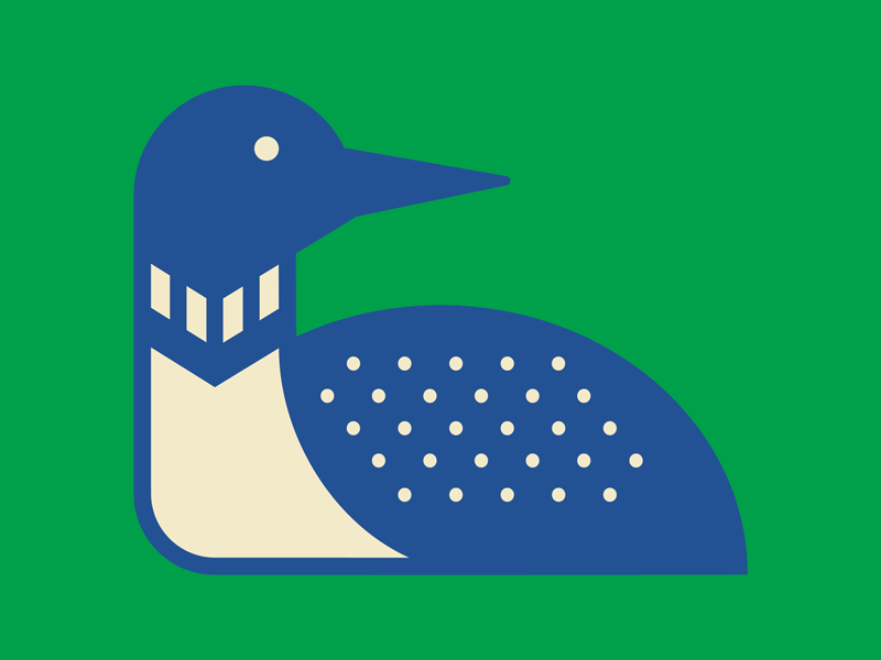 Minnesota - Loon geometric lake loon minnesota vector