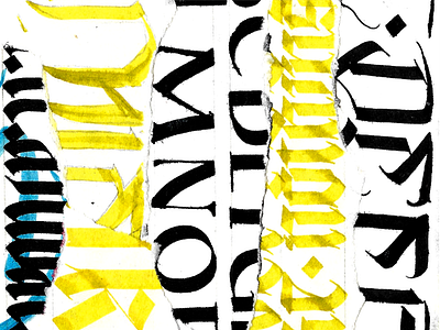 Calligraphy / Lettering Collage Art brush lettering caligrafia calligraphy collage collage art hand lettering hand made handlettering handmade lettering parallel pen type type art type design