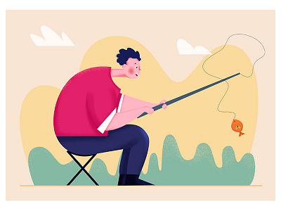Fishing design illustration