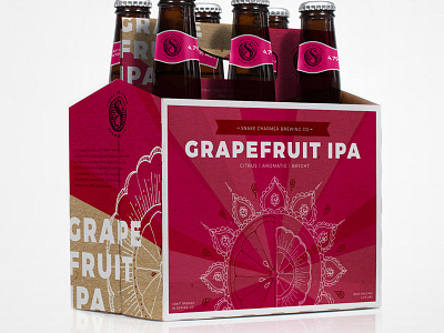 Grapefruit IPA beer design grapefruit illustration ipa label logo packaging snake