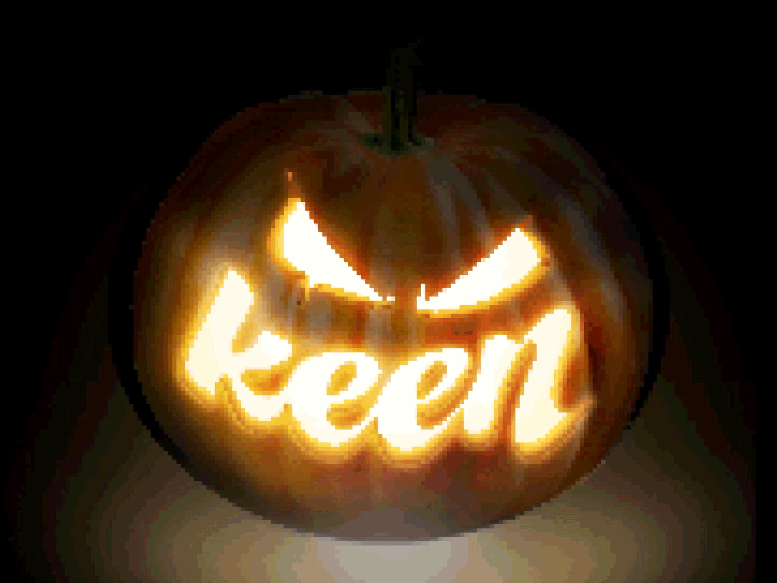 8-bit pumpkeen 8 bit 8 bit after effects aftereffects animate animation halloween illustration jack o lantern logo pixel art pumpkin pumpkins
