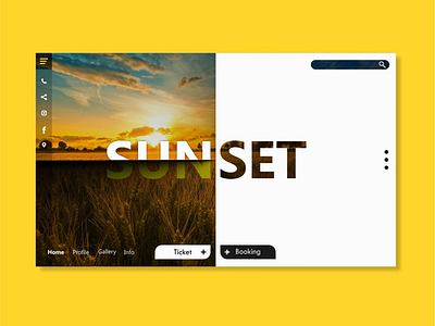 Example WebDesign - UI #8 app brend concept dailyweb design flat graphicdesign illustrator inspiration photospop sunrice sunset travel ui ux web webdesign