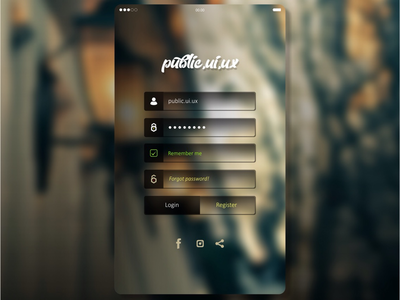 public ui ux dribbble ui design example