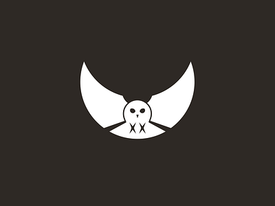 Owl animal bird design dive flying logo mark owl