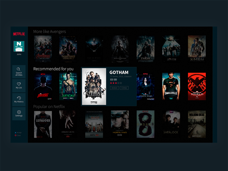 Netflix Movie Selection By Maximiliano Grosso On Dribbble