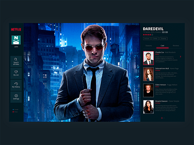 Netflix cast information netflix ui ux ux design web design