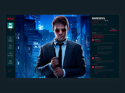 Netflix leave a comment feature by Maximiliano Grosso on Dribbble