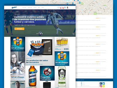 Quilmes redesign proposal architecture information beer branding brewery design ui ux web design