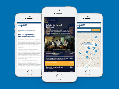 Quilmes 03 Mobile Montaje architecture information beer branding brewery design ui ux web design