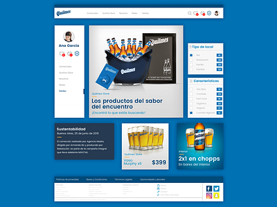 Quilmes 05 Componentes architecture information beer branding brewery design ui ux web design