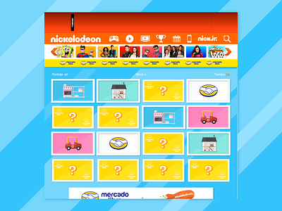 Nickelodeon Game architecture information design nickelodeon ui ux web design