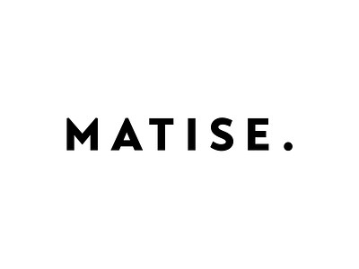 Matise logo . black logo simple white