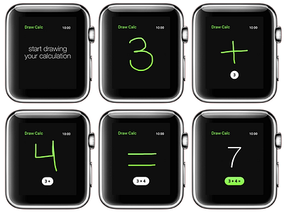 Daily UI - #004 004 app apple watch calculator dailyui dailyui004 drawing green minimal ui watch