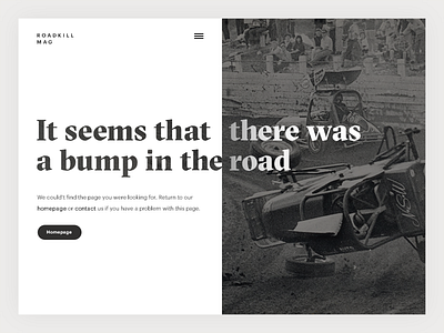 Daily UI - #008 008 404 cars crash dailyui dailyui008 not found ui vintage web