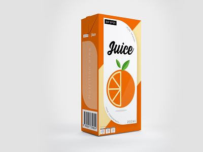 Fresh Orange Juice Carton design design art food graphicdesign illustration orange orangejuice packaging packgingdesign typography vector
