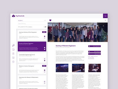 Student Organization Platform _ Search design flat ui ux web website