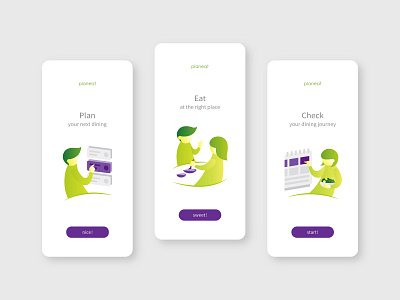 Planeat App _ illustration app application design illustration