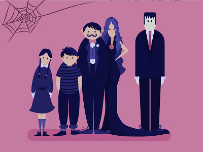 The Addams Family charactedesign family illustration illustration art illustrator the addams family vector vector art