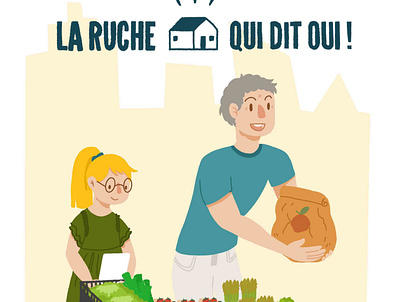 La ruche qui dit oui ! editorial editorial illustration graphic design print